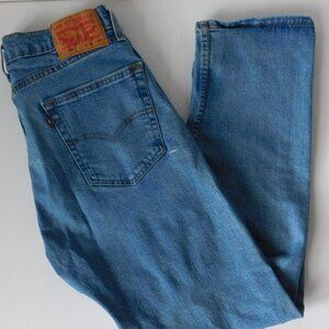 Levi's 505 Jeans Mens 32x30 Medium Blue Regular Fit Straight Leg 99% Cotton